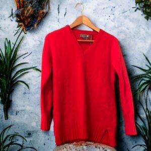 Anthropologie Cashmere Collection Orange Sweater Sz XS